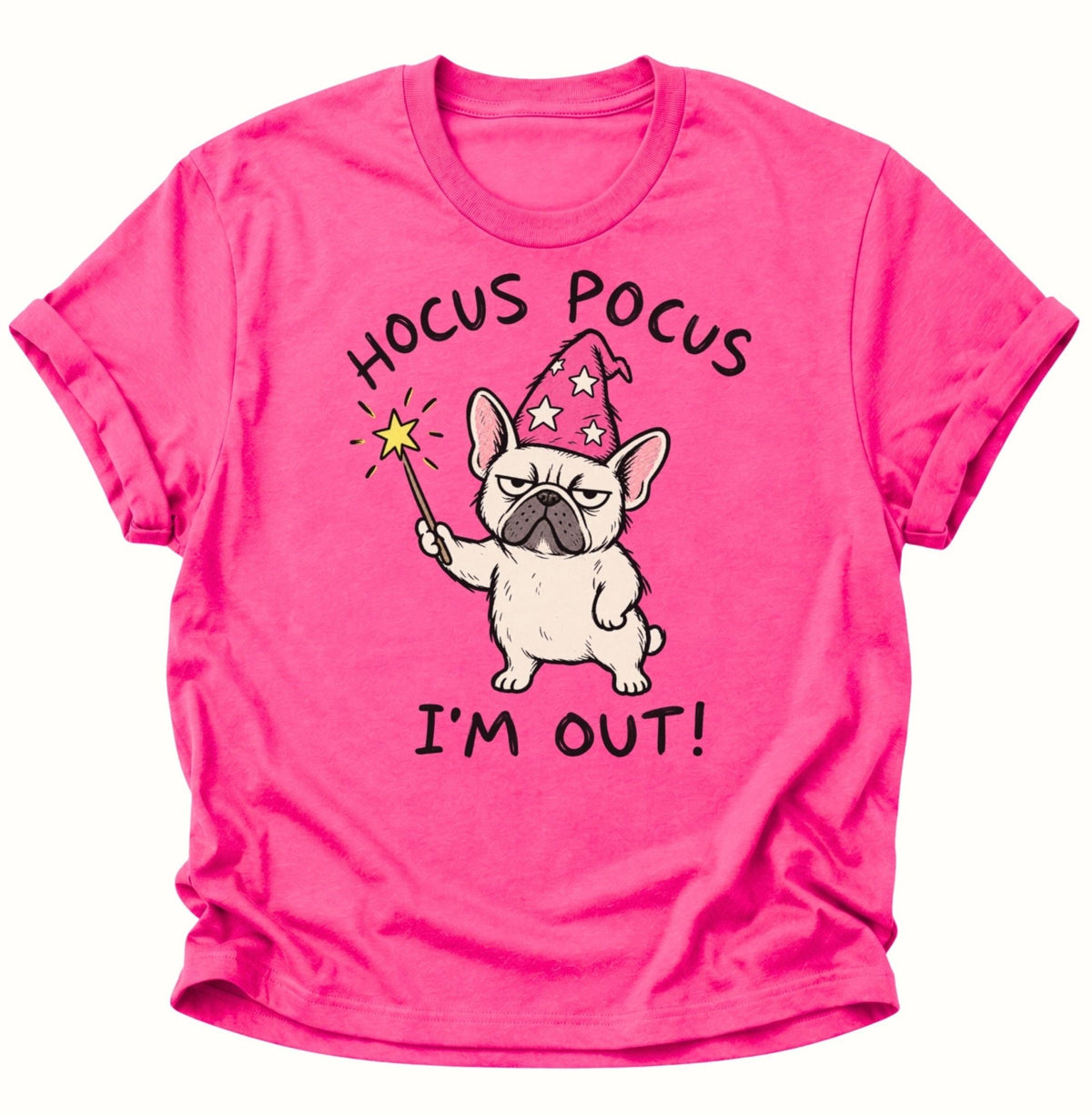 Hocus Pocus I'm Out Französische Bulldogge Unisex T-Shirt Heliconia - PINE & RIVER