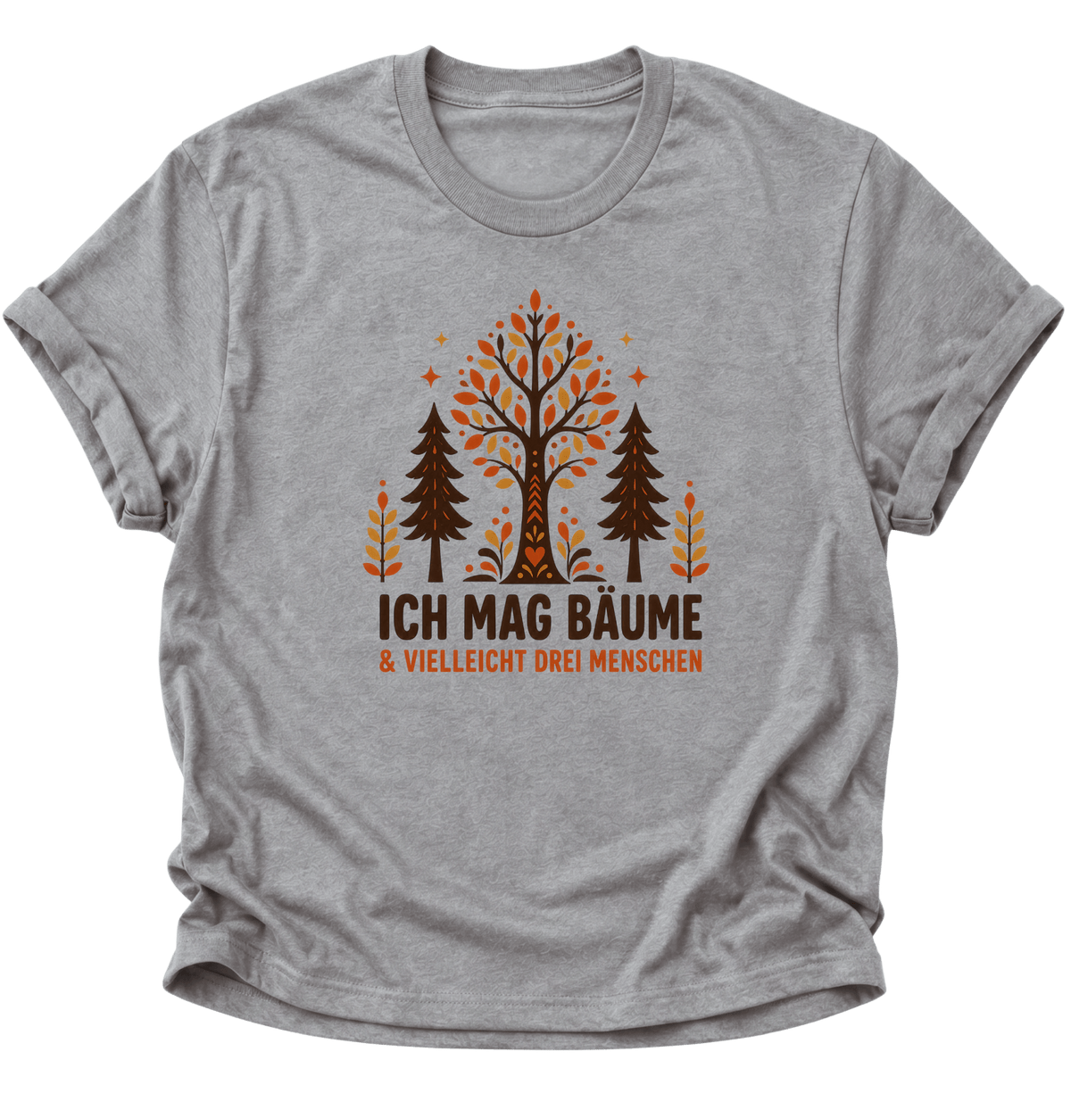 Ich Mag Bäume & Vielleicht Drei Menschen Unisex T-Shirt Sport Grey - PINE & RIVER