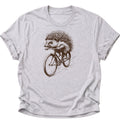 Igel auf dem Fahrrad Unisex T-Shirt Ash Grey - PINE & RIVER