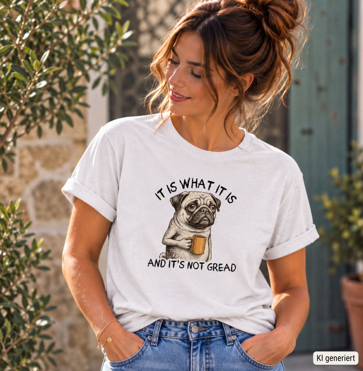 It Is What It Is Mops Unisex T-Shirt Gelb - PINE & RIVER