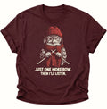 Just One More Row Strick Eule Unisex T-Shirt Maroon - PINE & RIVER