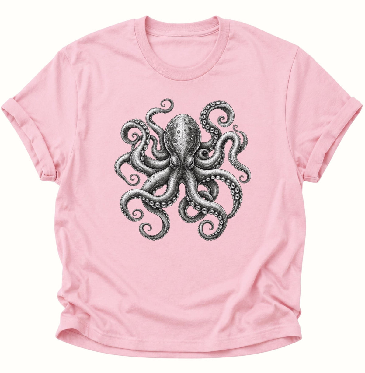 Kraken Unisex T-Shirt Light Pink - PINE & RIVER