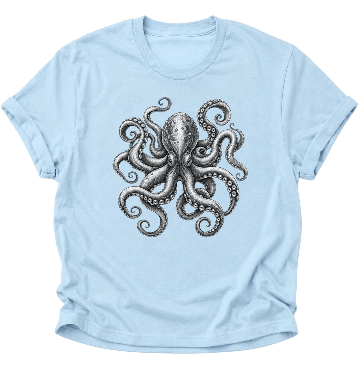 Kraken Unisex T-Shirt Light Blue - PINE & RIVER