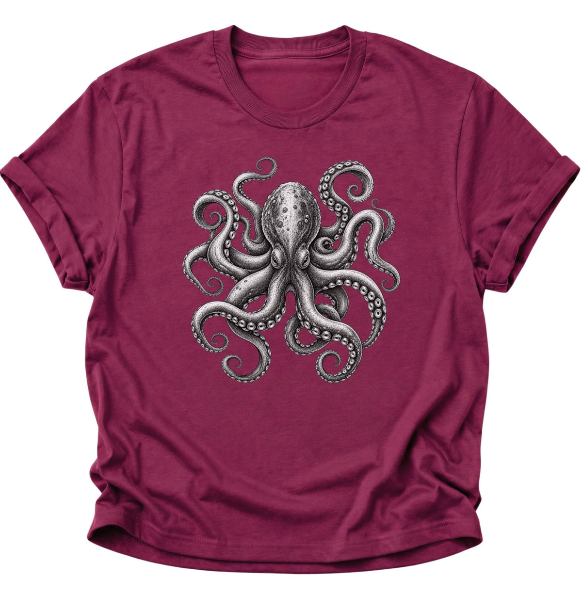 Kraken Unisex T-Shirt Cardinal Red - PINE & RIVER