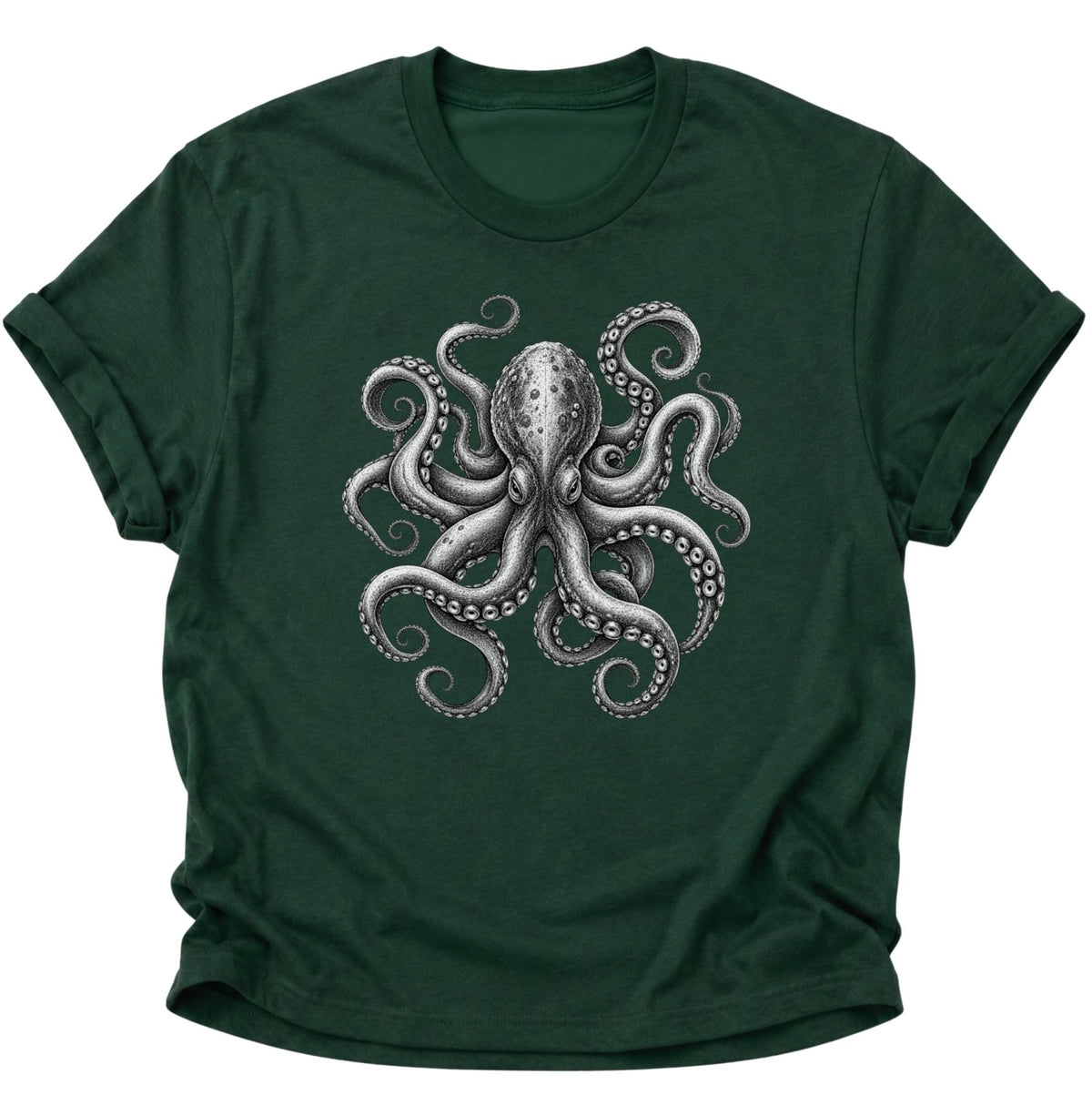 Kraken Unisex T-Shirt Forest Green - PINE & RIVER