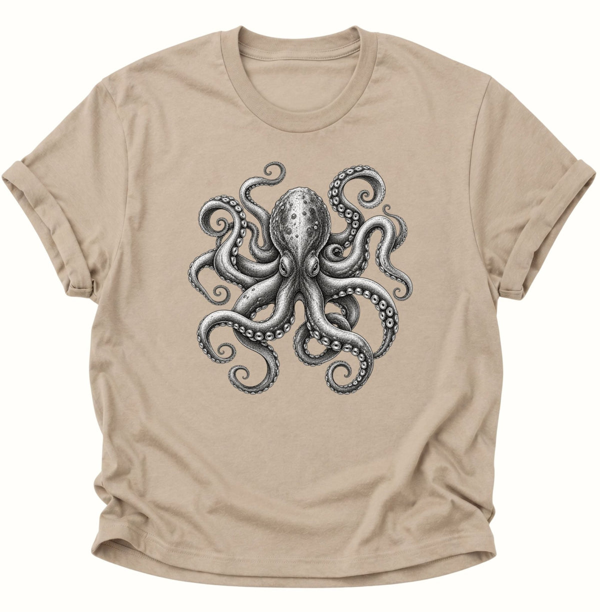 Kraken Unisex T-Shirt Sand - PINE & RIVER