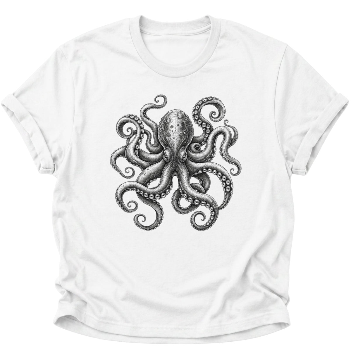 Kraken Unisex T-Shirt Weiß - PINE & RIVER