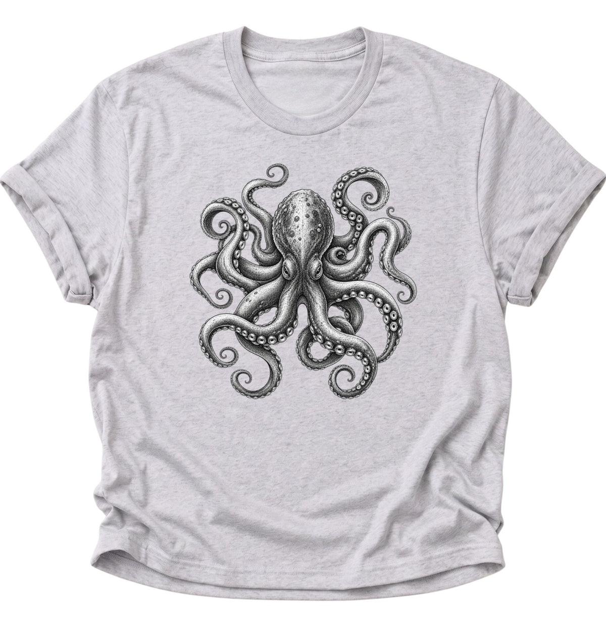 Kraken Unisex T-Shirt Ash Grey - PINE & RIVER