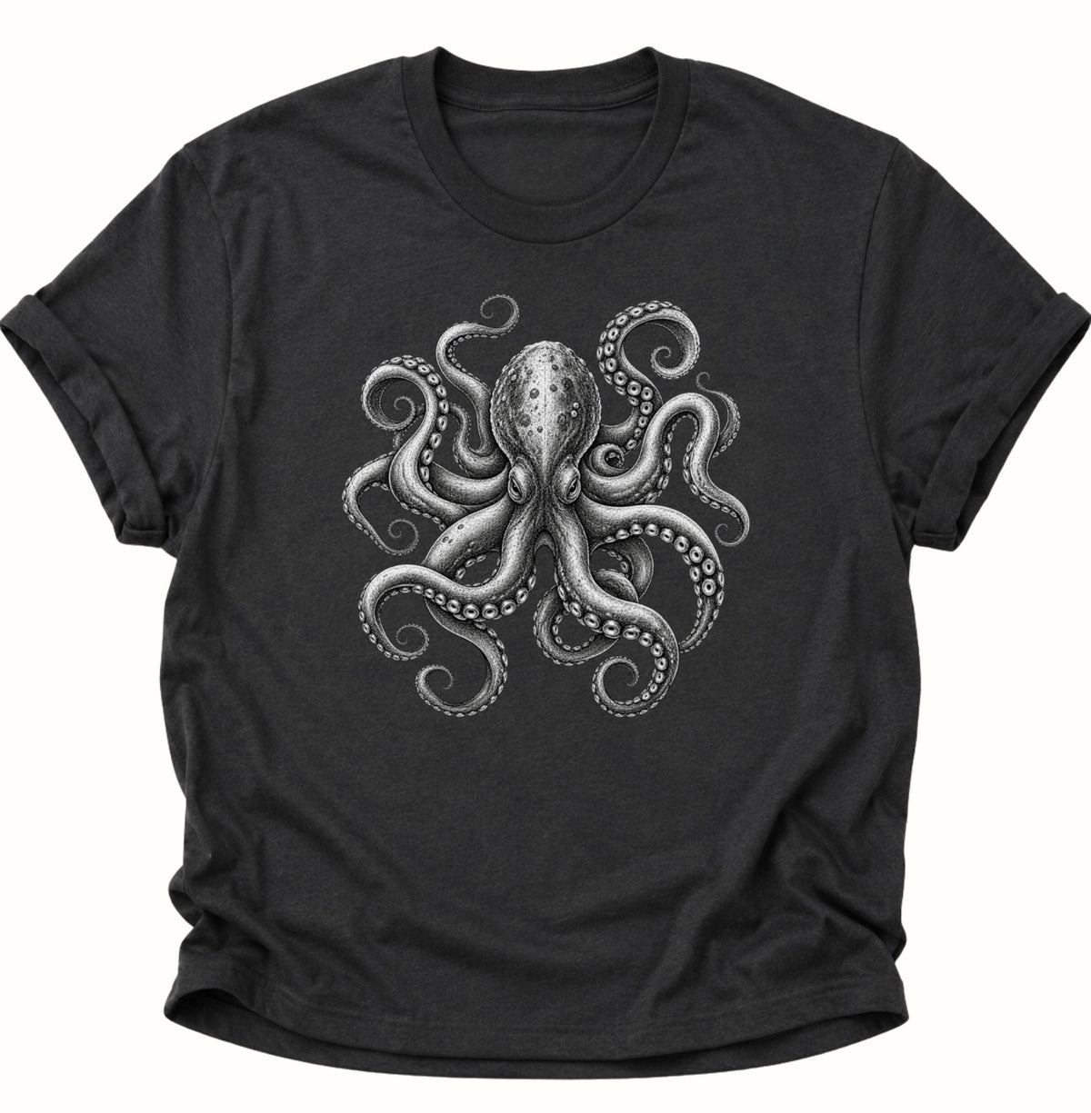 Kraken Unisex T-Shirt Schwarz - PINE & RIVER