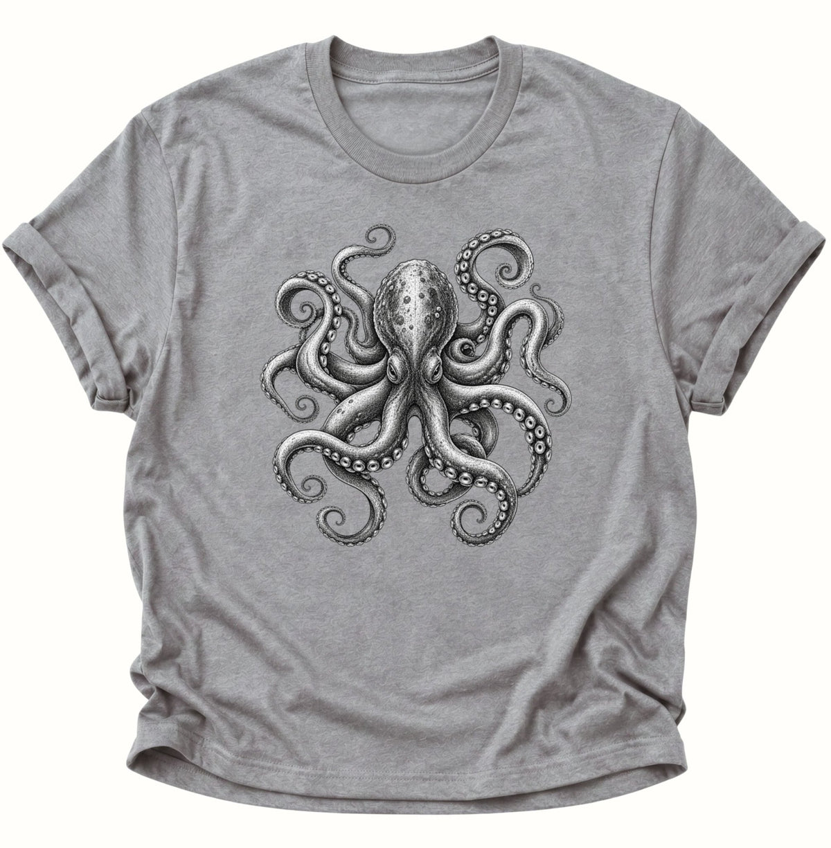 Kraken Unisex T-Shirt Sport Grey - PINE & RIVER