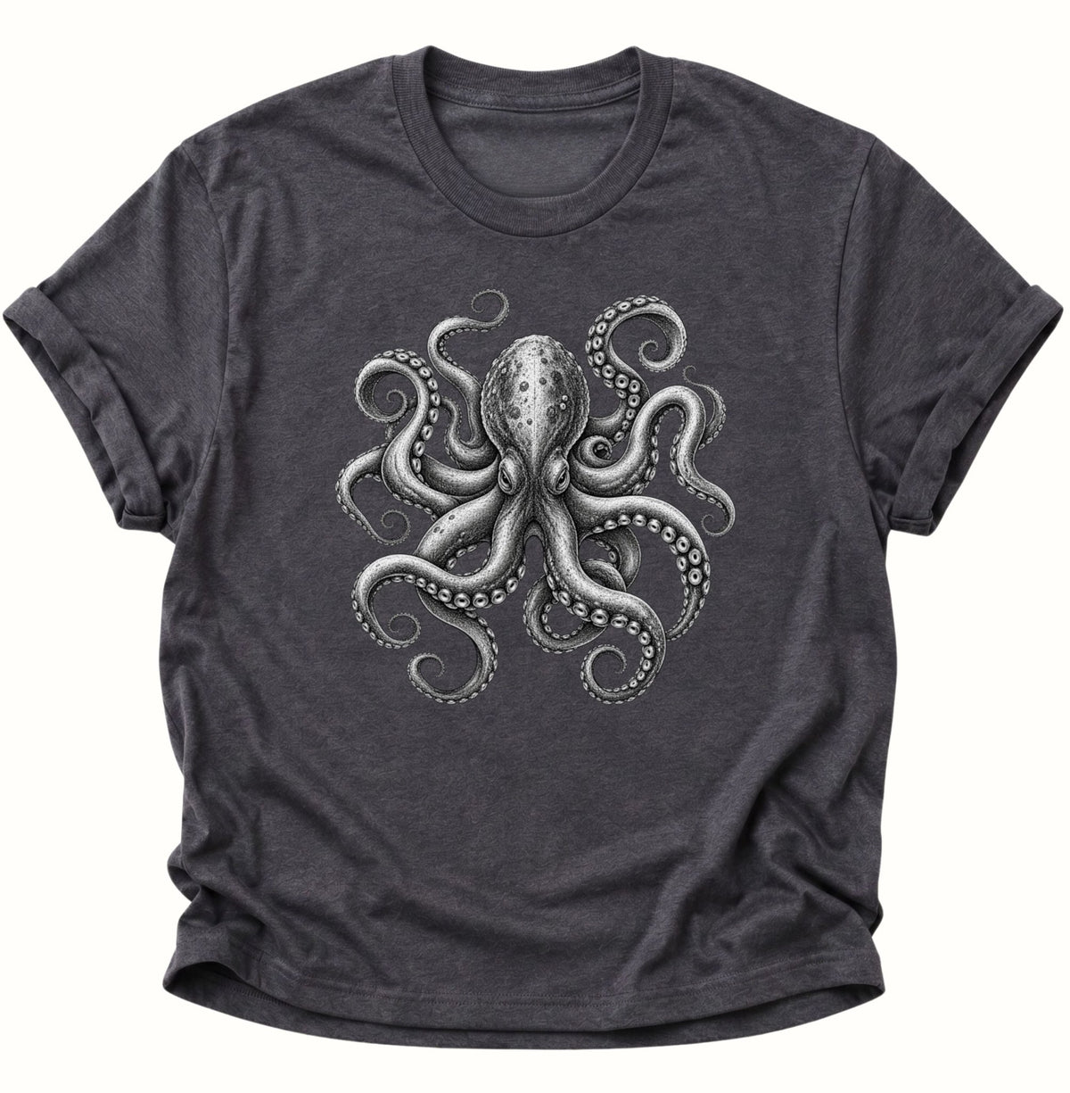 Kraken Unisex T-Shirt Dark Heather - PINE & RIVER