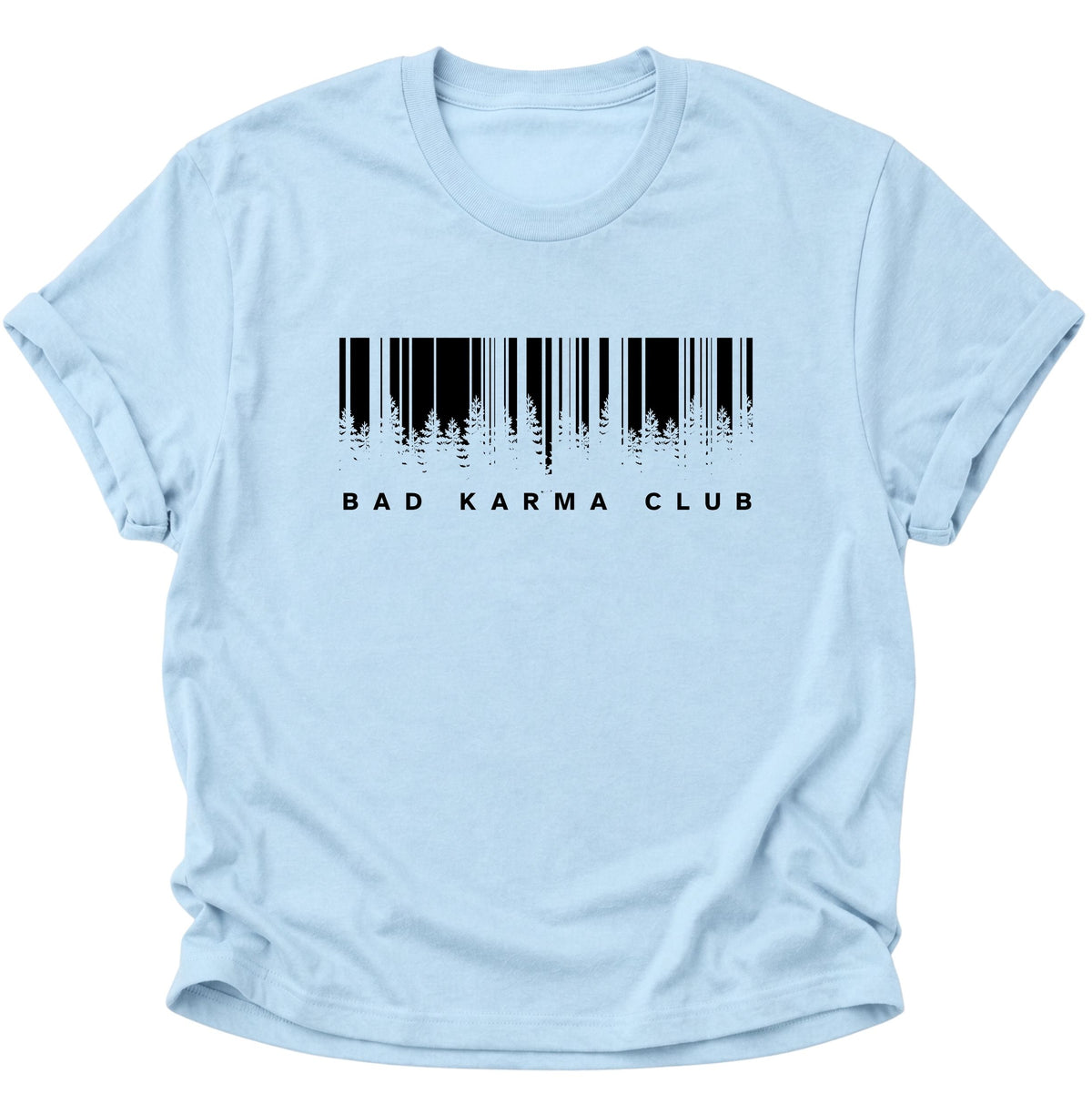 Bad Karma Club Unisex T-Shirt Light Blue - PINE & RIVER