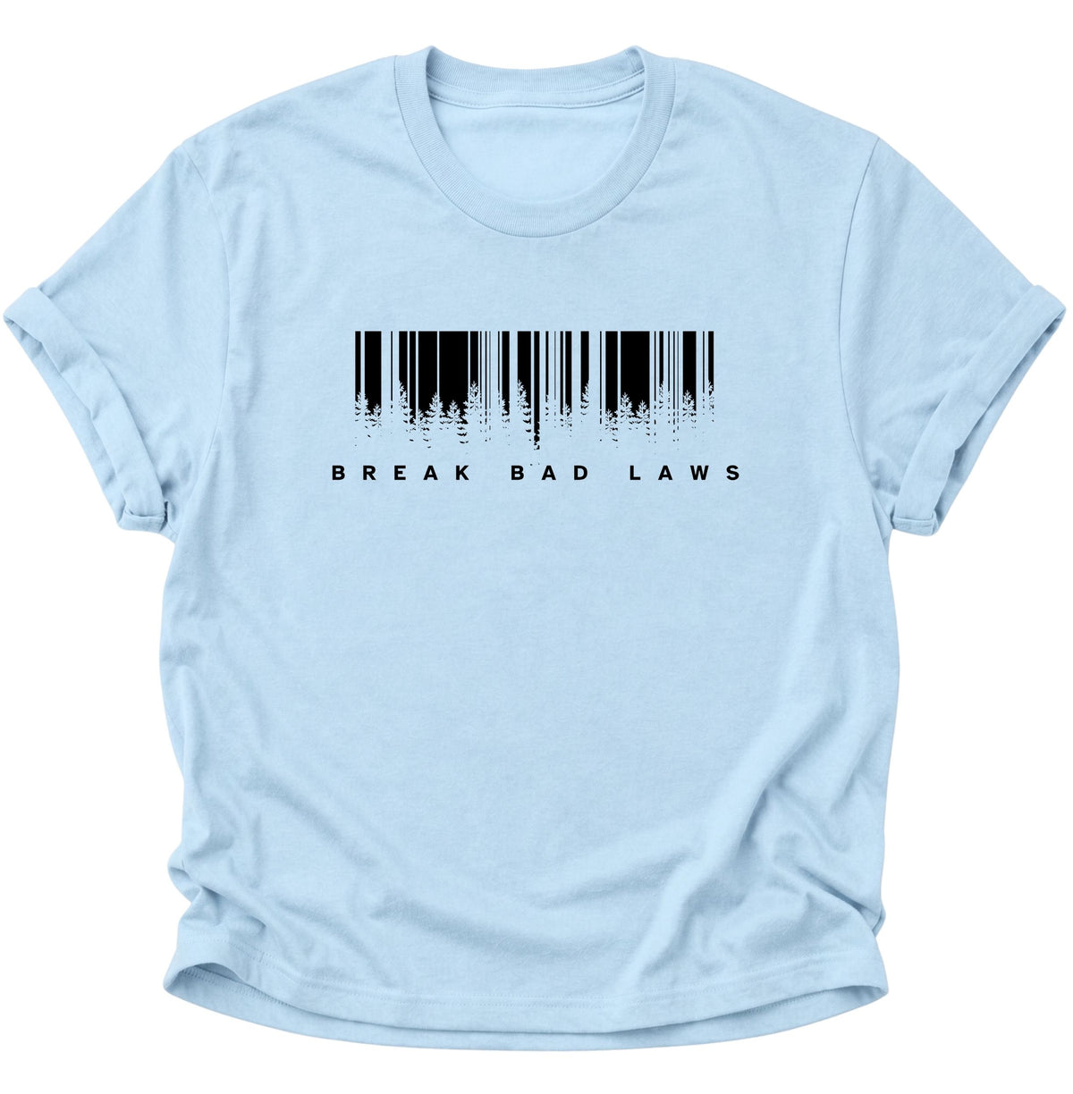Break Bad Laws Barcode T-Shirt Light Blue - PINE & RIVER