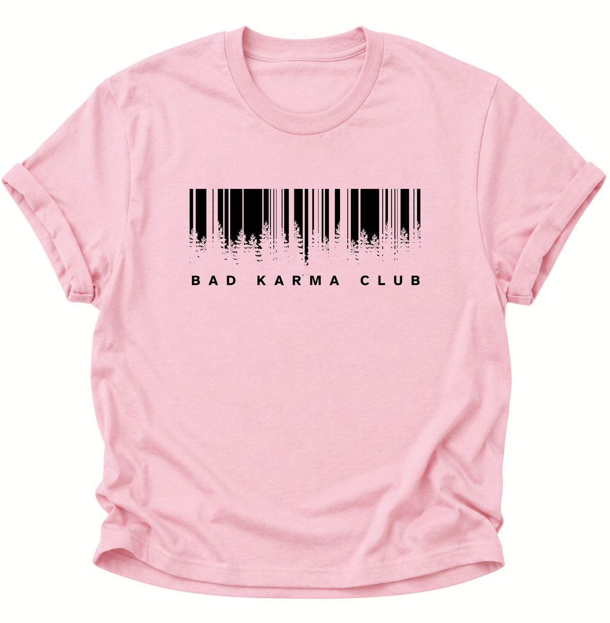Bad Karma Club Unisex T-Shirt Light Pink - PINE & RIVER