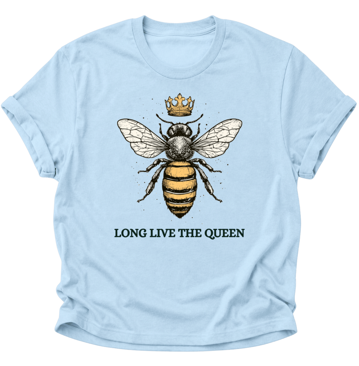 Long Live The Queen Bienenkönigin Unisex T-Shirt Light Blue - PINE & RIVER