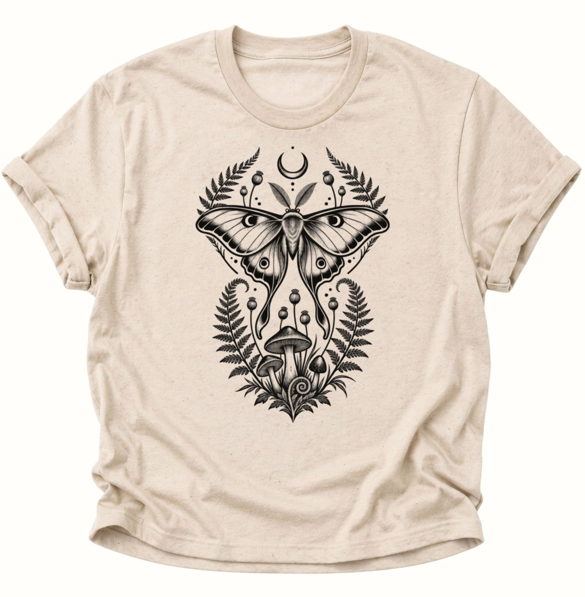 Luna Motte Pilze Wald Unisex T-Shirt Nature - PINE & RIVER