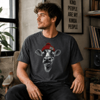 Lustige Anti Nazi Kuh Unisex T-Shirt Carolina Blue - PINE & RIVER