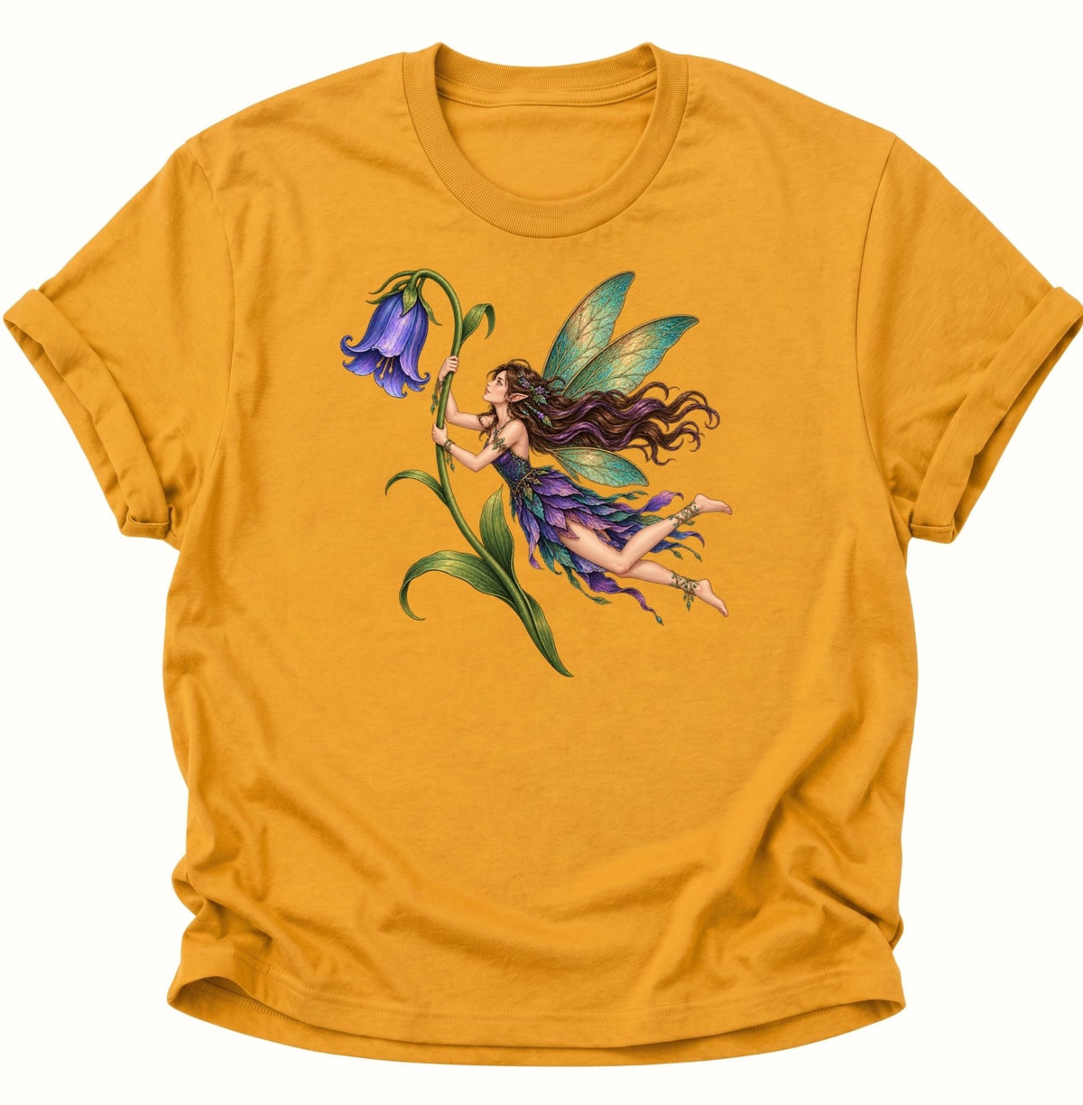 Magische Fee mit Blume Unisex T-Shirt Gelb - PINE & RIVER