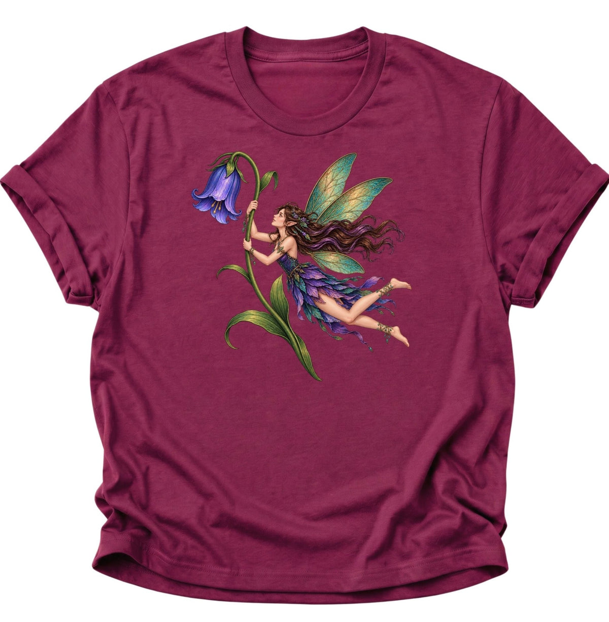 Magische Fee mit Blume Unisex T-Shirt Cardinal Red - PINE & RIVER