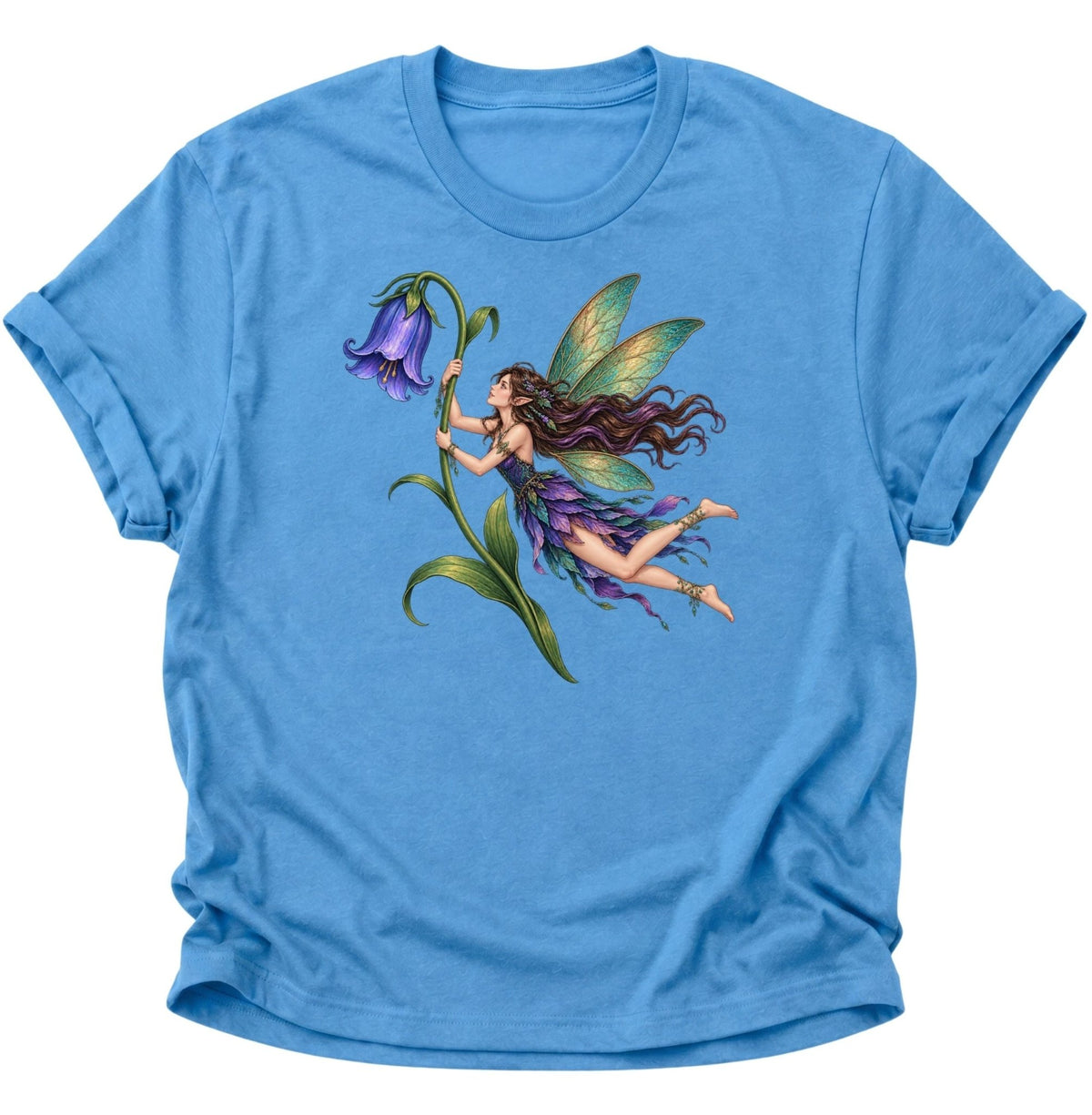 Magische Fee mit Blume Unisex T-Shirt Carolina Blue - PINE & RIVER