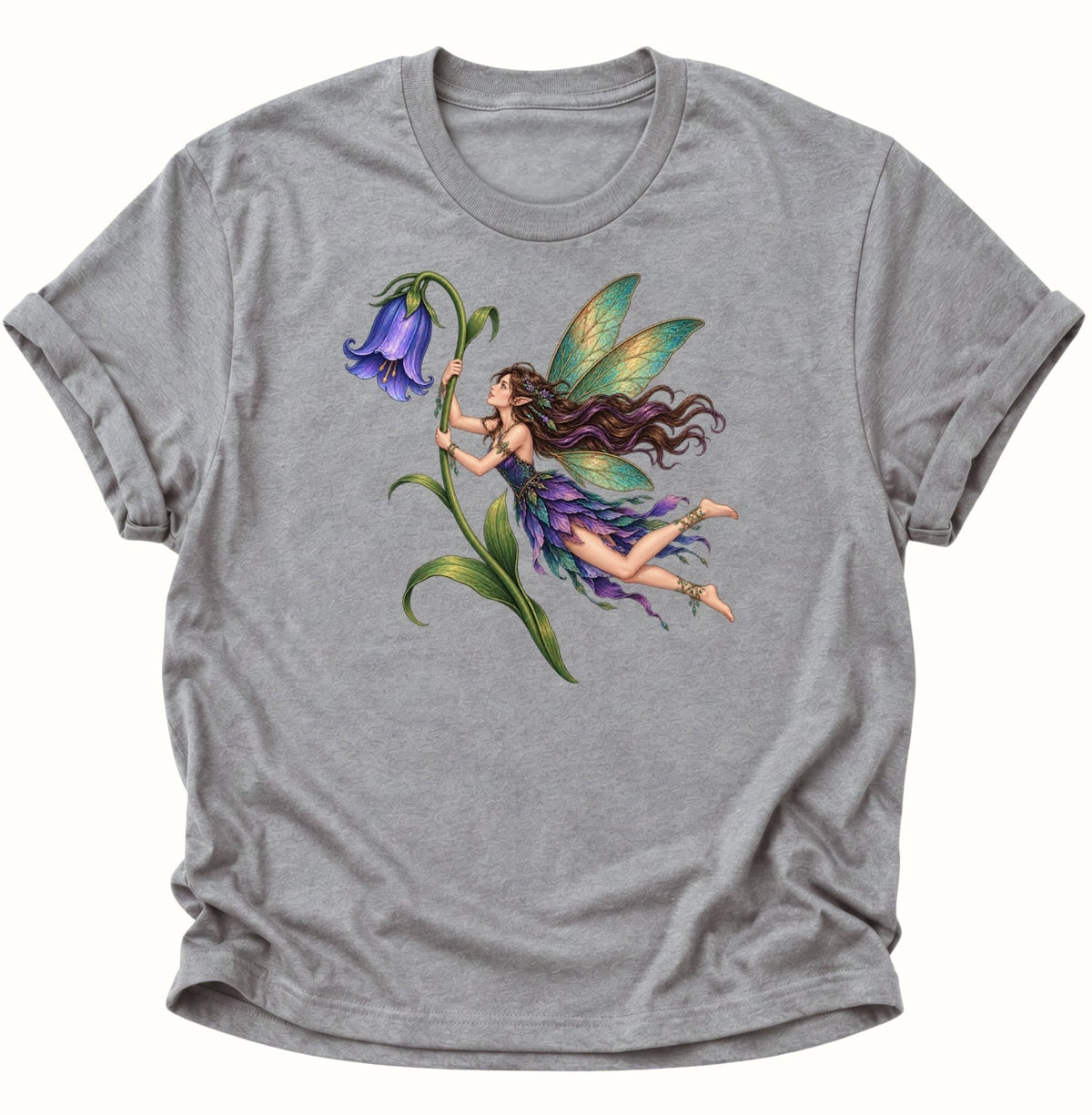 Magische Fee mit Blume Unisex T-Shirt Sport Grey - PINE & RIVER