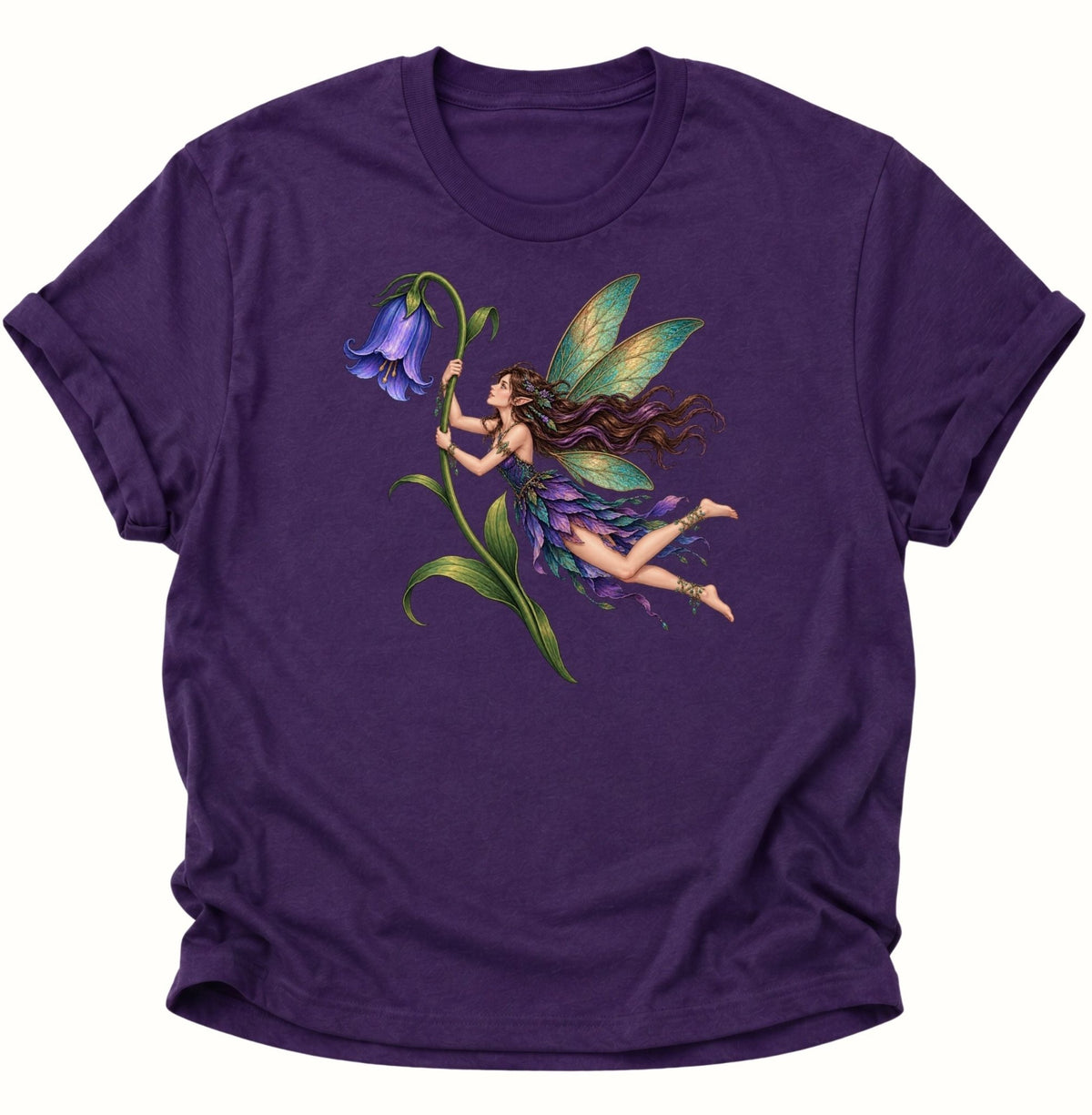 Magische Fee mit Blume Unisex T-Shirt Purple - PINE & RIVER