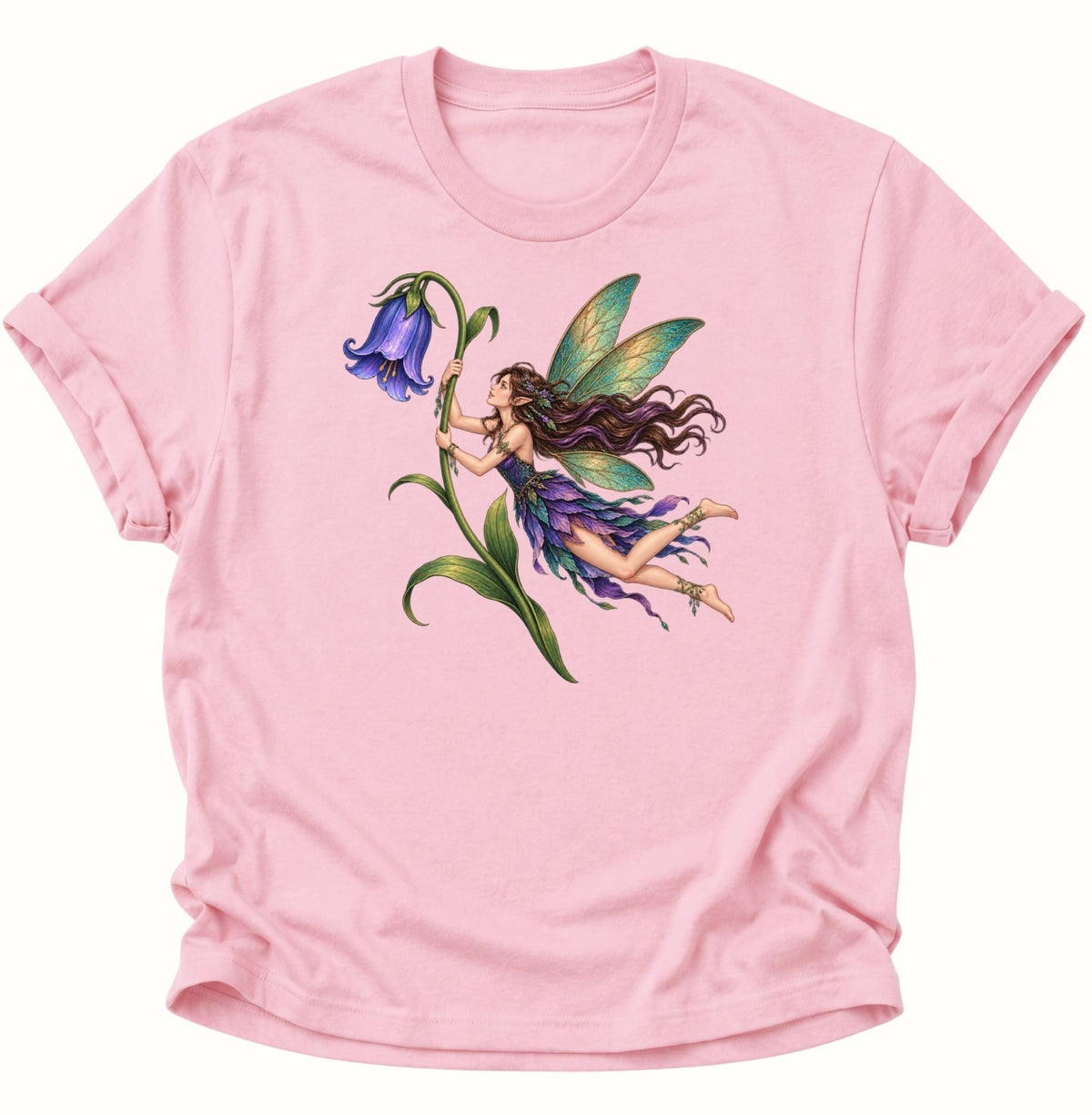 Magische Fee mit Blume Unisex T-Shirt Light Pink - PINE & RIVER