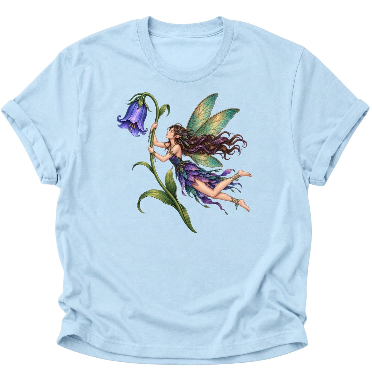 Magische Fee mit Blume Unisex T-Shirt Light Blue - PINE & RIVER