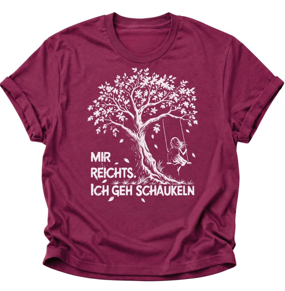 Mir reichts. Ich geh schaukeln Unisex T-Shirt Cardinal Red - PINE & RIVER