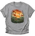 Mohnblumen im Sonnenuntergang Unisex T-Shirt Sport Grey - PINE & RIVER