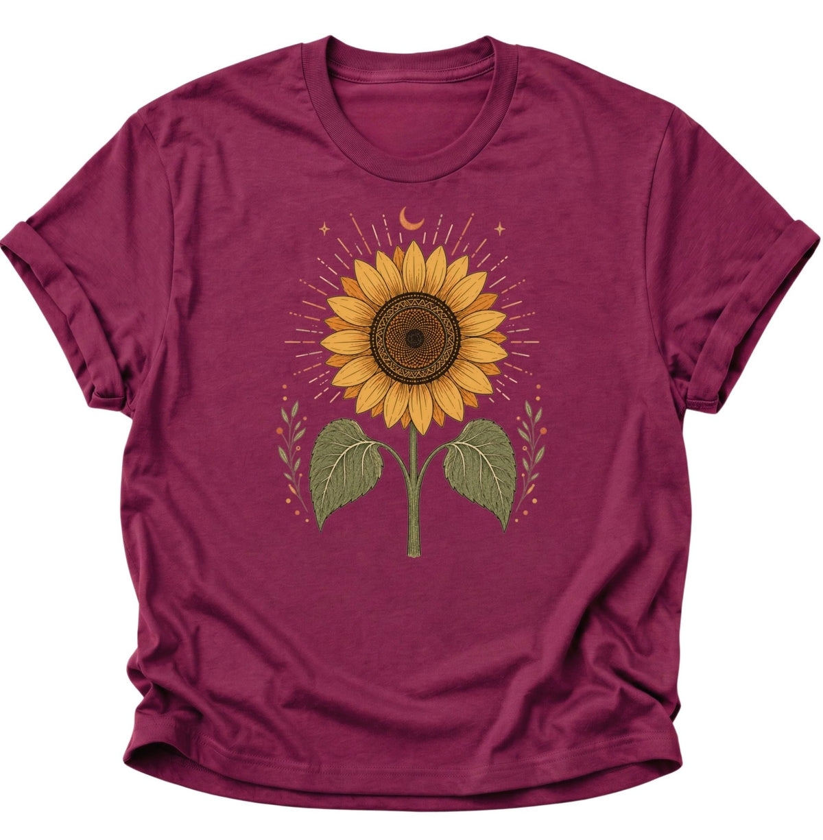 Mystische Sonnenblume Unisex T-Shirt Cardinal Red - PINE & RIVER