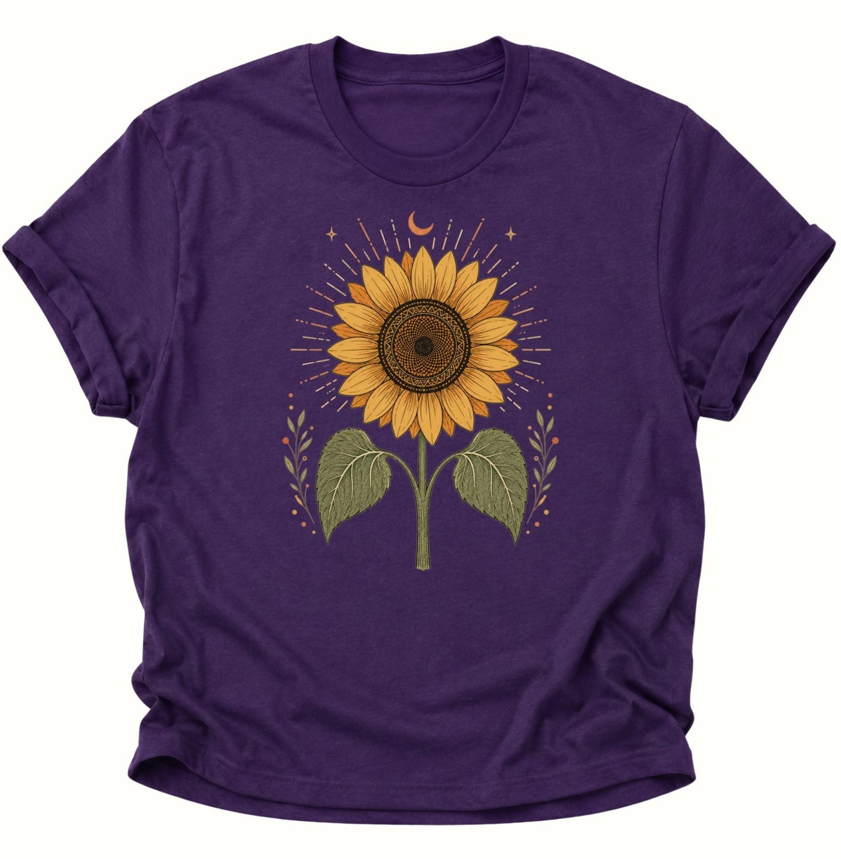 Mystische Sonnenblume Unisex T-Shirt Purple - PINE & RIVER