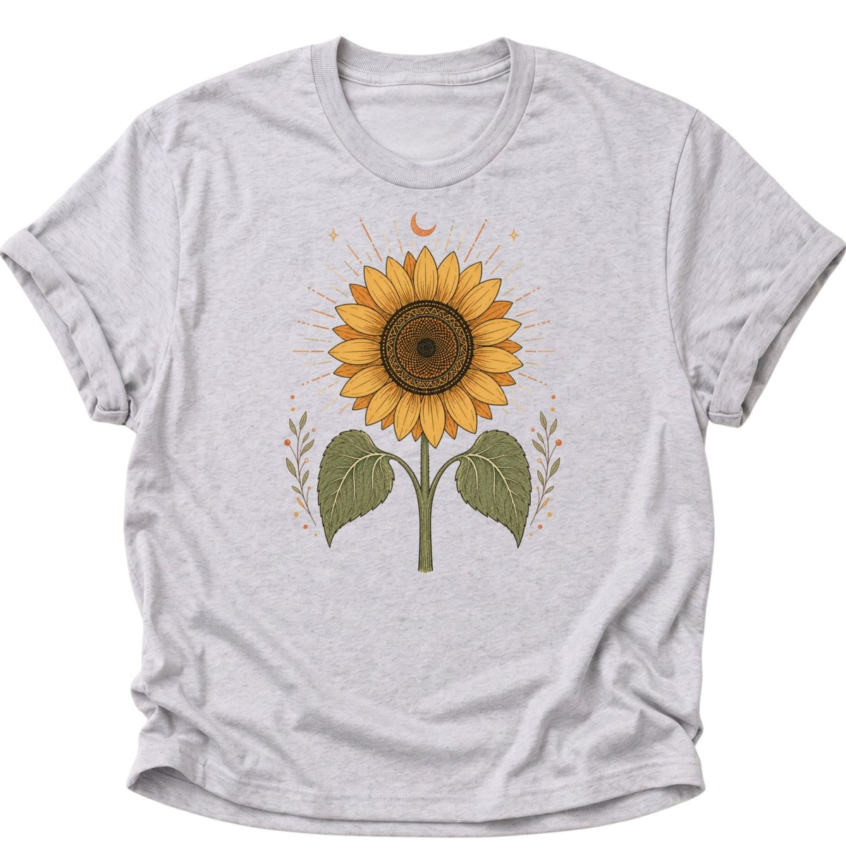 Mystische Sonnenblume Unisex T-Shirt Ash Grey - PINE & RIVER
