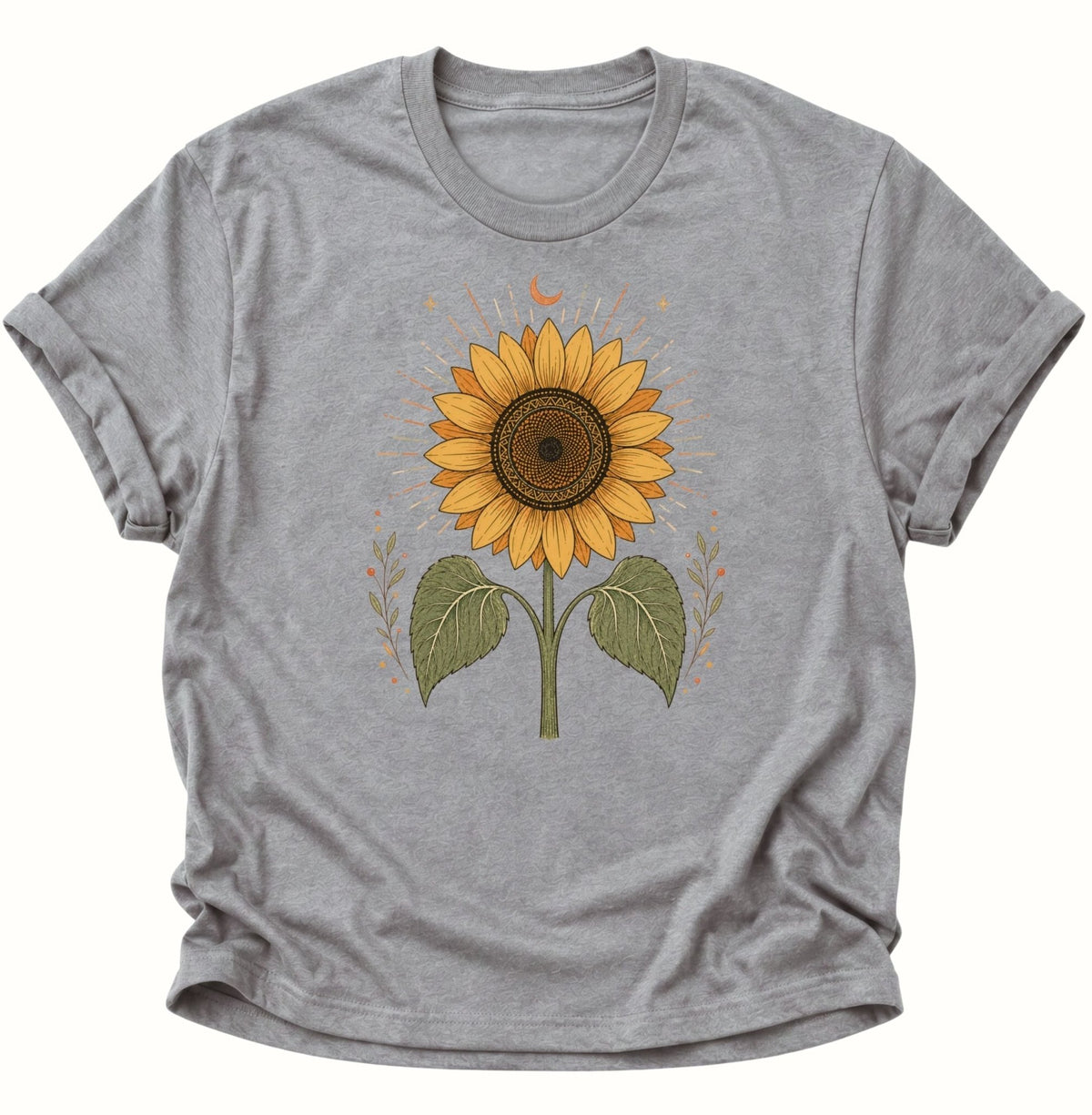 Mystische Sonnenblume Unisex T-Shirt Sport Grey - PINE & RIVER