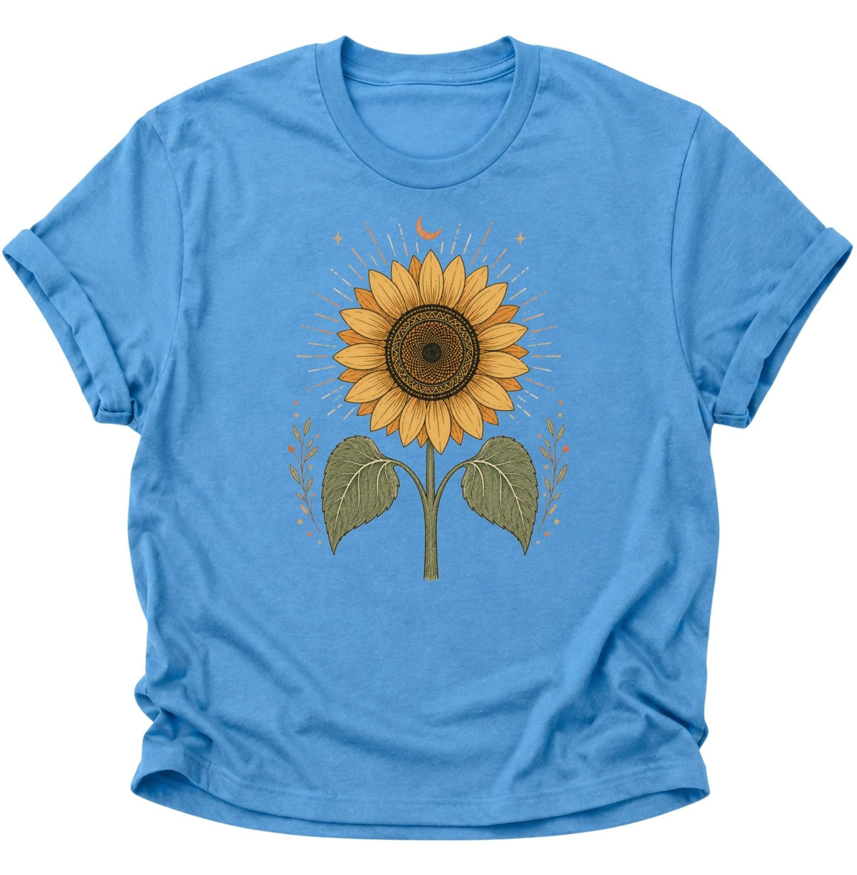 Mystische Sonnenblume Unisex T-Shirt Carolina Blue - PINE & RIVER