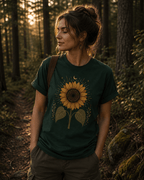 Mystische Sonnenblume Unisex T-Shirt Gelb - PINE & RIVER