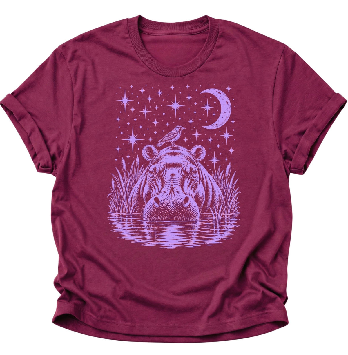 Mystisches Nilpferd Unisex T-Shirt Cardinal Red - PINE & RIVER