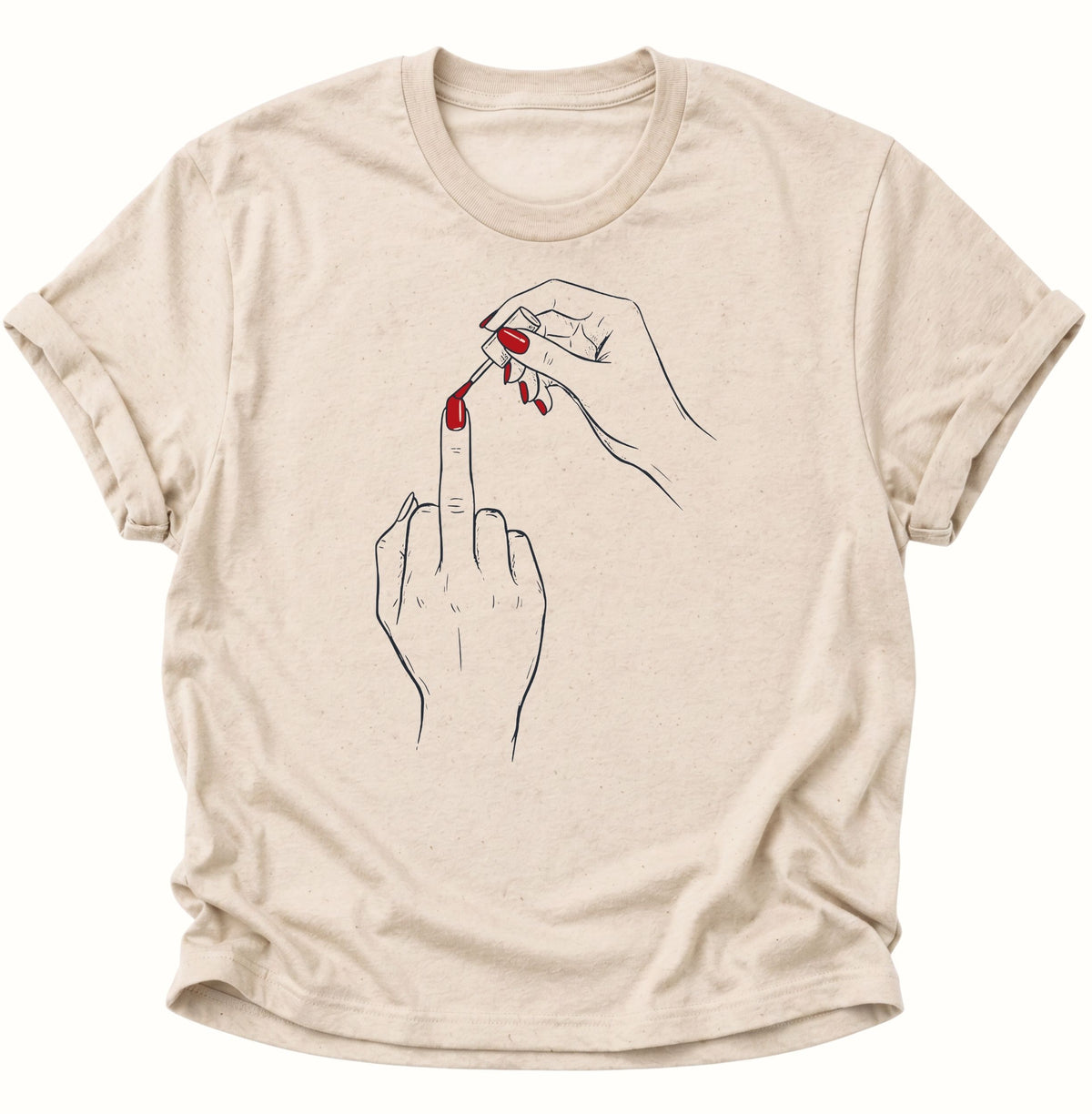 Nagellack Mittelfinger Unisex T-Shirt Nature - PINE & RIVER