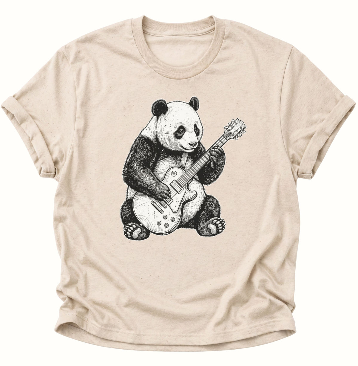 Panda E-Gitarre Unisex T-Shirt Nature - PINE & RIVER