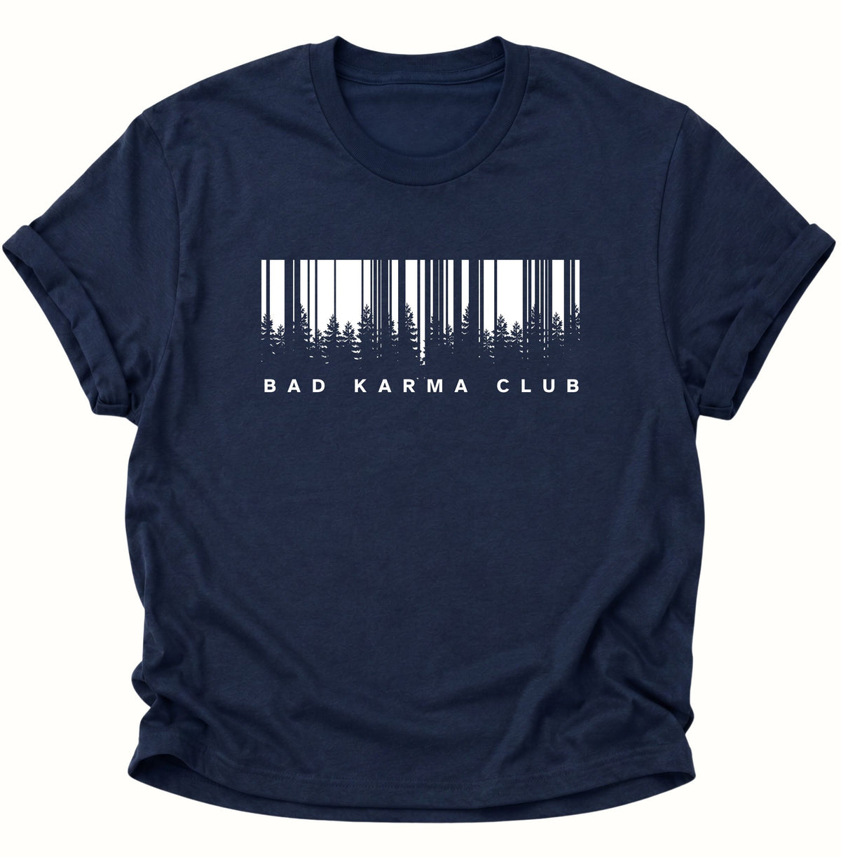 Bad Karma Club Unisex T-Shirt Navy Blue - PINE & RIVER
