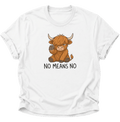 No Means No Highland Cow Unisex T-Shirt Weiß - PINE & RIVER