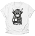No Means No Hochlandrind Kaffee Unisex T-Shirt Weiß - PINE & RIVER