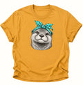 Otter mit Bandana Unisex T-Shirt Gelb - PINE & RIVER