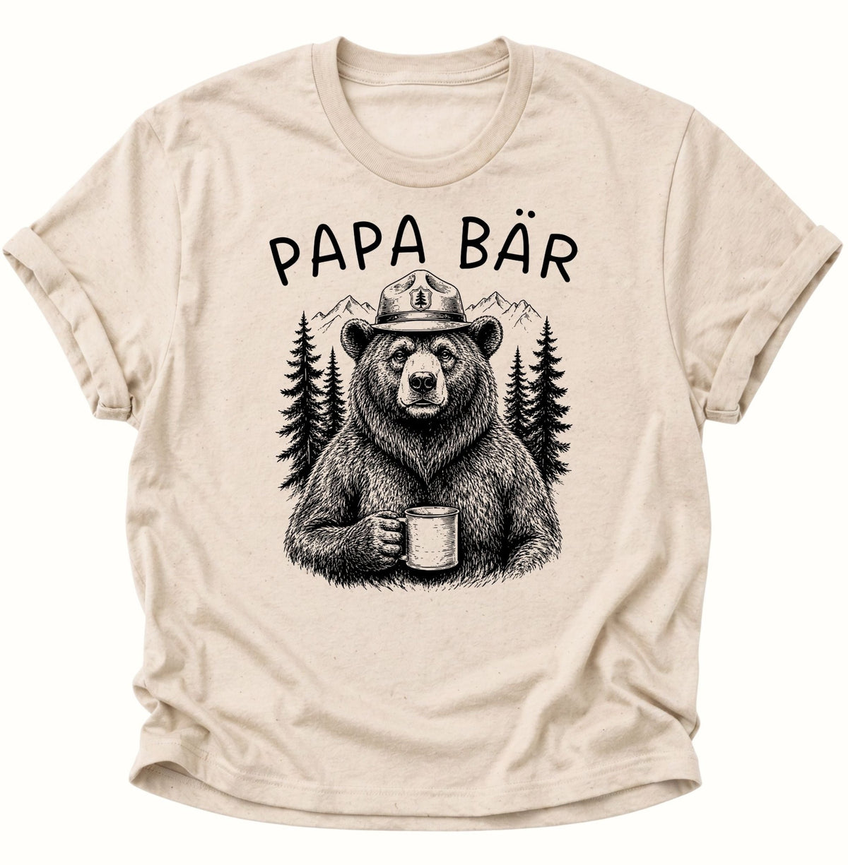 Papa Bär Kaffee Unisex T-Shirt Nature - PINE & RIVER