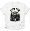 Papa Bär vor Wald-Motiv Unisex T-Shirt Weiß - PINE & RIVER