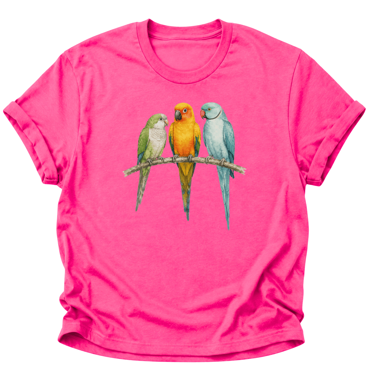 Papagei Bunte Vögel Unisex T-Shirt Heliconia - PINE & RIVER