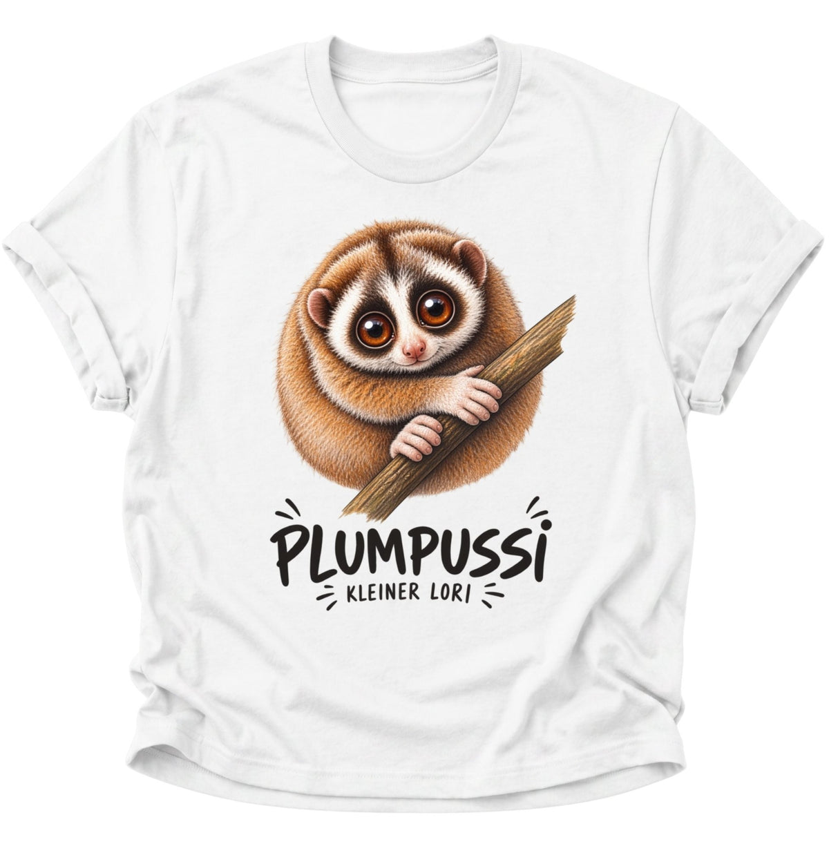 Plumpussi Kleiner Lori Unisex T-Shirt Weiß - PINE & RIVER
