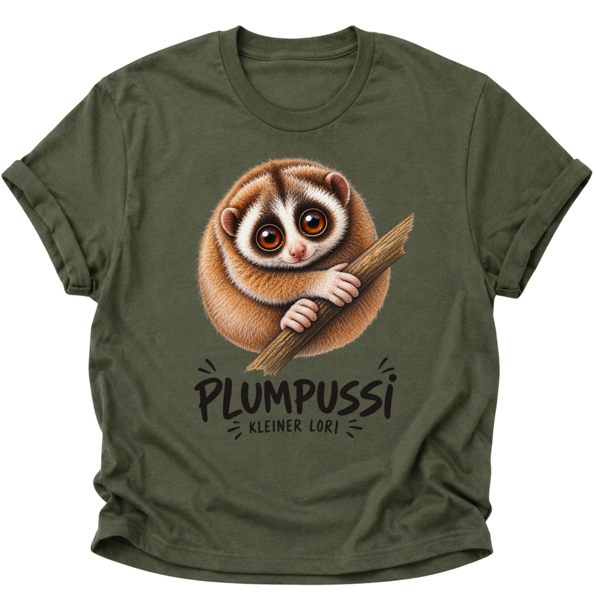 Plumpussi Kleiner Lori Unisex T-Shirt Military Green - PINE & RIVER