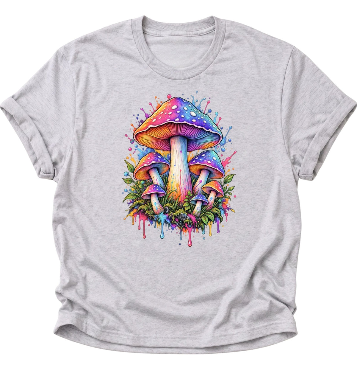 Psychedelische Pilze Unisex T-Shirt Ash Grey - PINE & RIVER