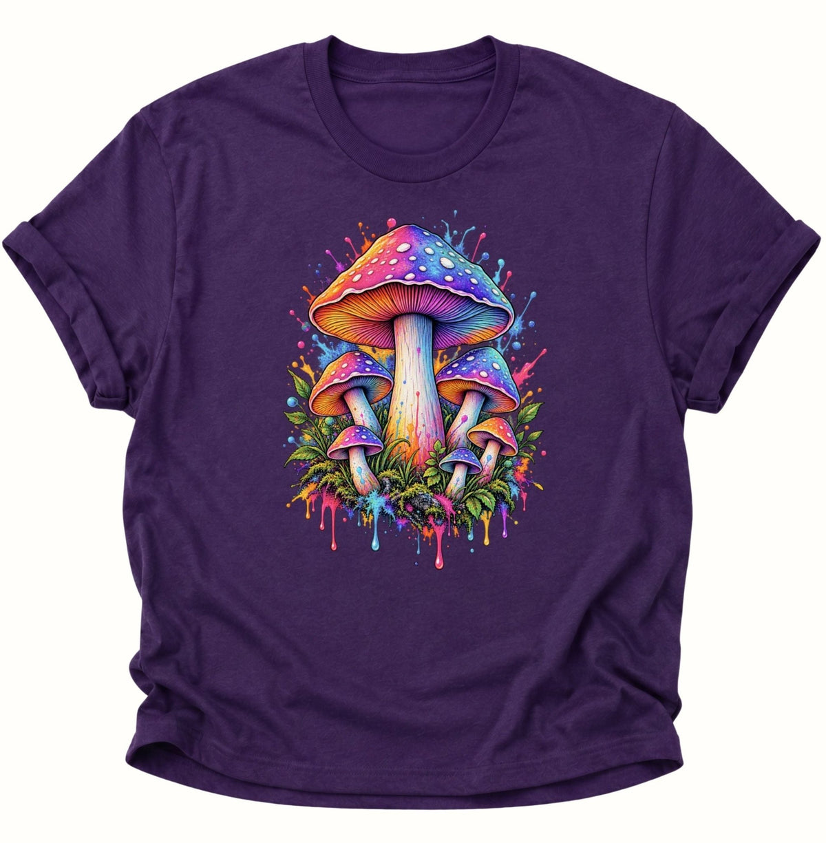 Psychedelische Pilze Unisex T-Shirt Purple - PINE & RIVER